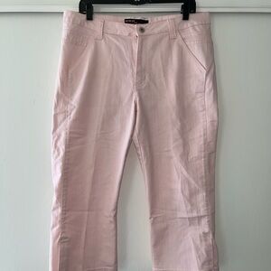 KIKIT jeans Woman’s Stretchy Pink Denim Capri Jeans Size 14